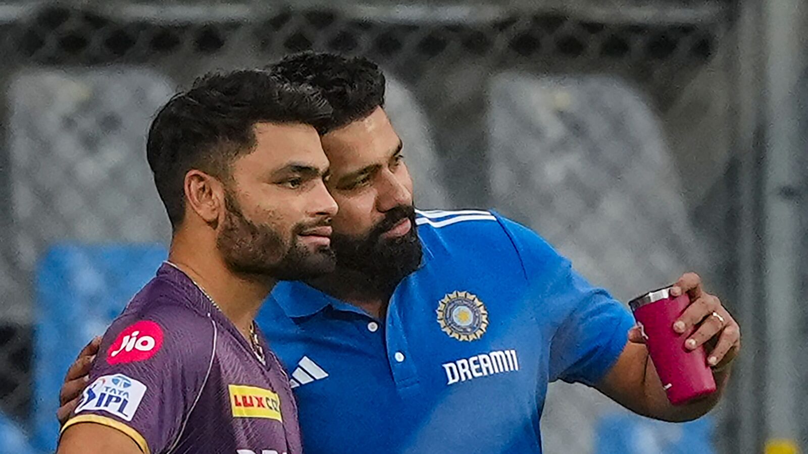 Rohit Sharma, Rinku Singh seen chatting ahead of KKR vs MI match; netizens speculate what they're talking about